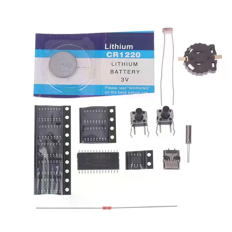 LED Dot Matrix Digital Clock Kit With Auto Brightness Time Temperature Soldering Practice Kit DIY Electronics Project