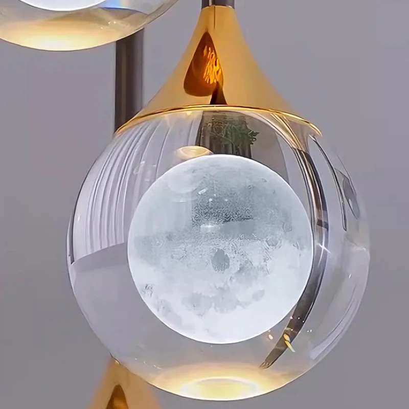 الشمال ديكور المنزل الثريات لغرفة الطعام بريق قلادة أضواء مصابيح معلقة للسقف تركيب المصابيح الإضاءة الداخلية #6