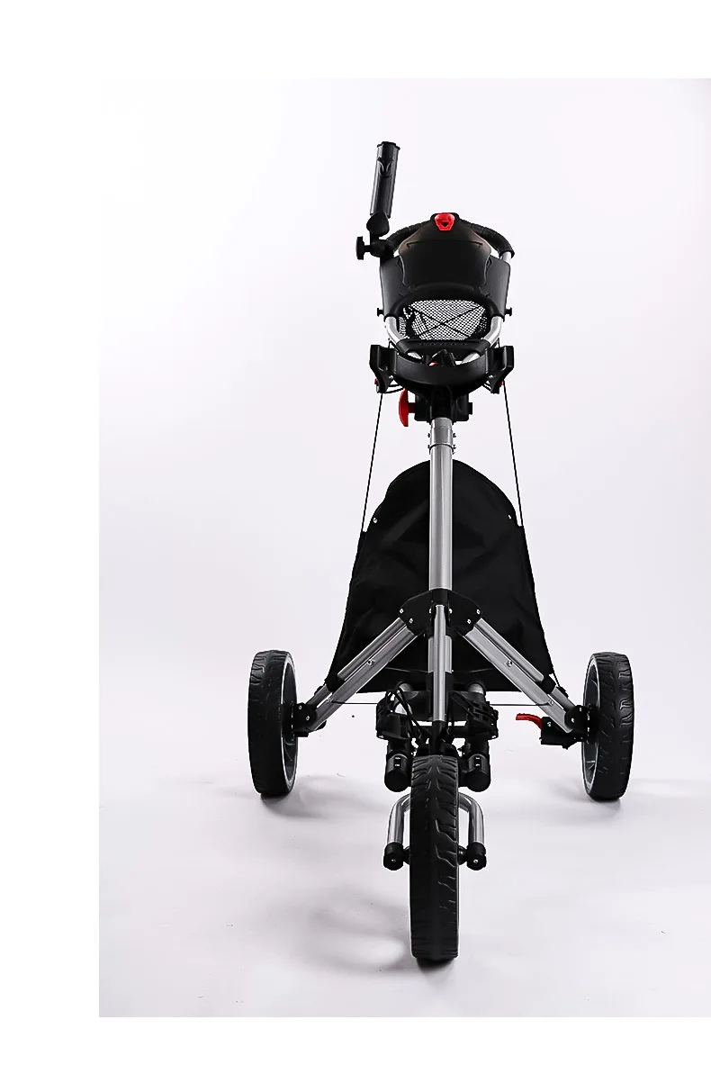 Golf cart, three-wheeled foldable trolley, aluminum frame golf cart