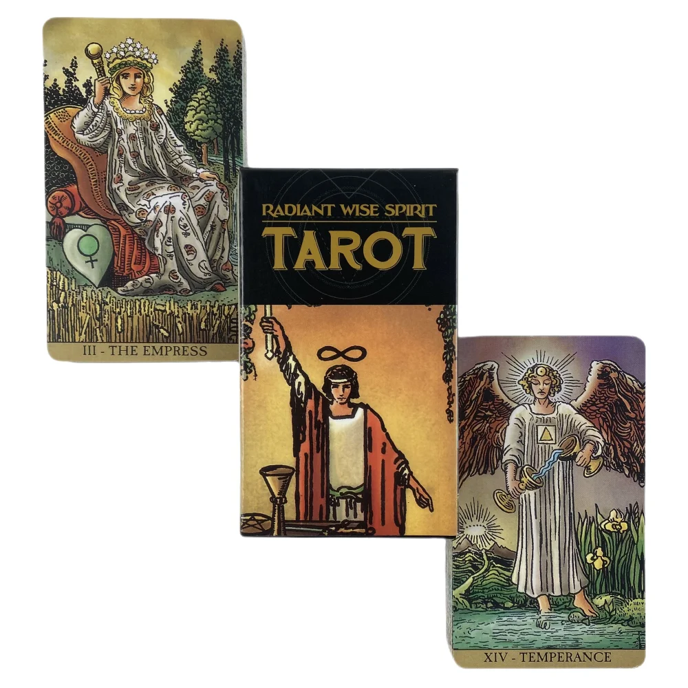 Radiant Wise Spirit Tarot Cards Of Rider Divination Deck Englische Versionen Edition Oracle Board Spielen TINTE Tischspiel für Party – Detail 1
