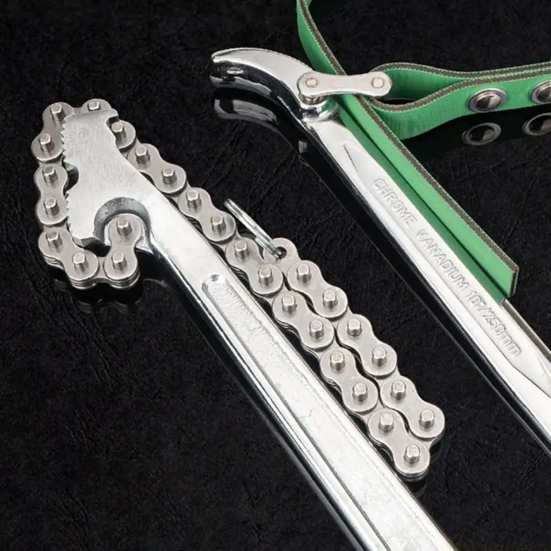 

A2BE Chain Wrench Oil Filter Type Double Chain Engine Box Spanner Hand Removal Tools