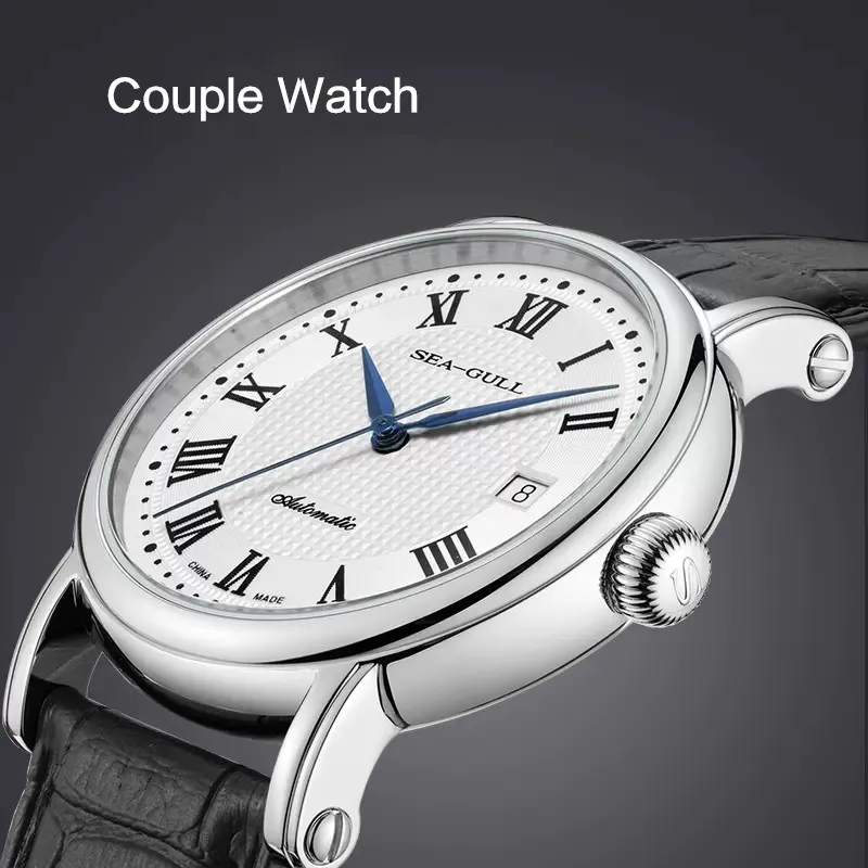 2023 Seagull Business Watch Men's Mechanical Wristwatch 50 meters Waterproof Leather Fashion Men's 2023 Seagull Business Watch Men's Mechanical Wristwatch 50 meters Waterproof Leather Fashion Men's