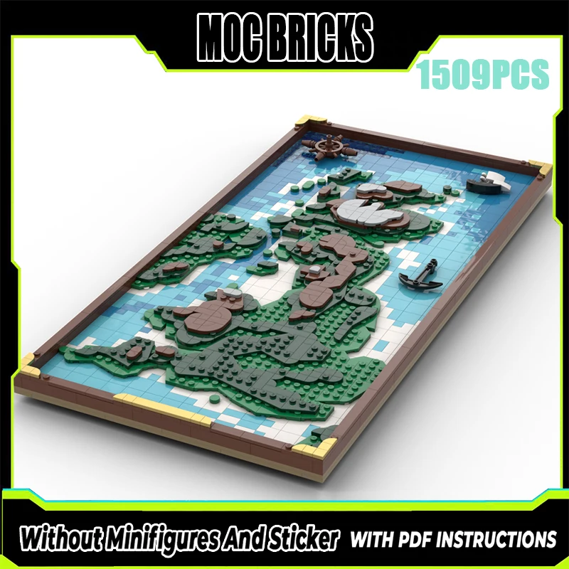 

Изысканный новый продукт MOC, строительные блоки, художественная модель, топографическая карта Великобритании, модульная детская игрушка, подарок, набор для сборки «сделай сам»