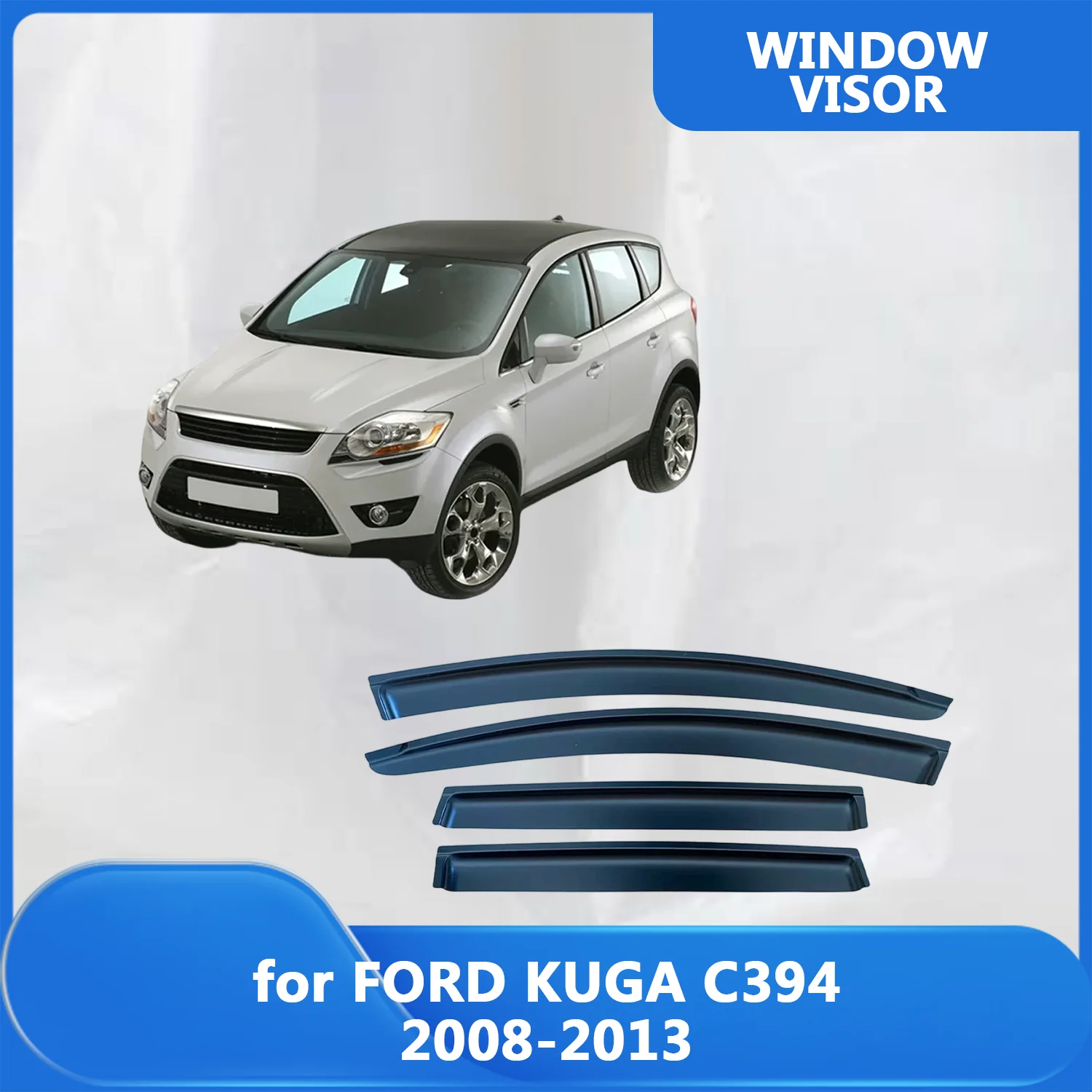 

Window Visor for FORD KUGA C394 2008 2009 2010 2011 2012 2013 Weathershied Door Visor Wind Sun Rain Guards Side Window Wind