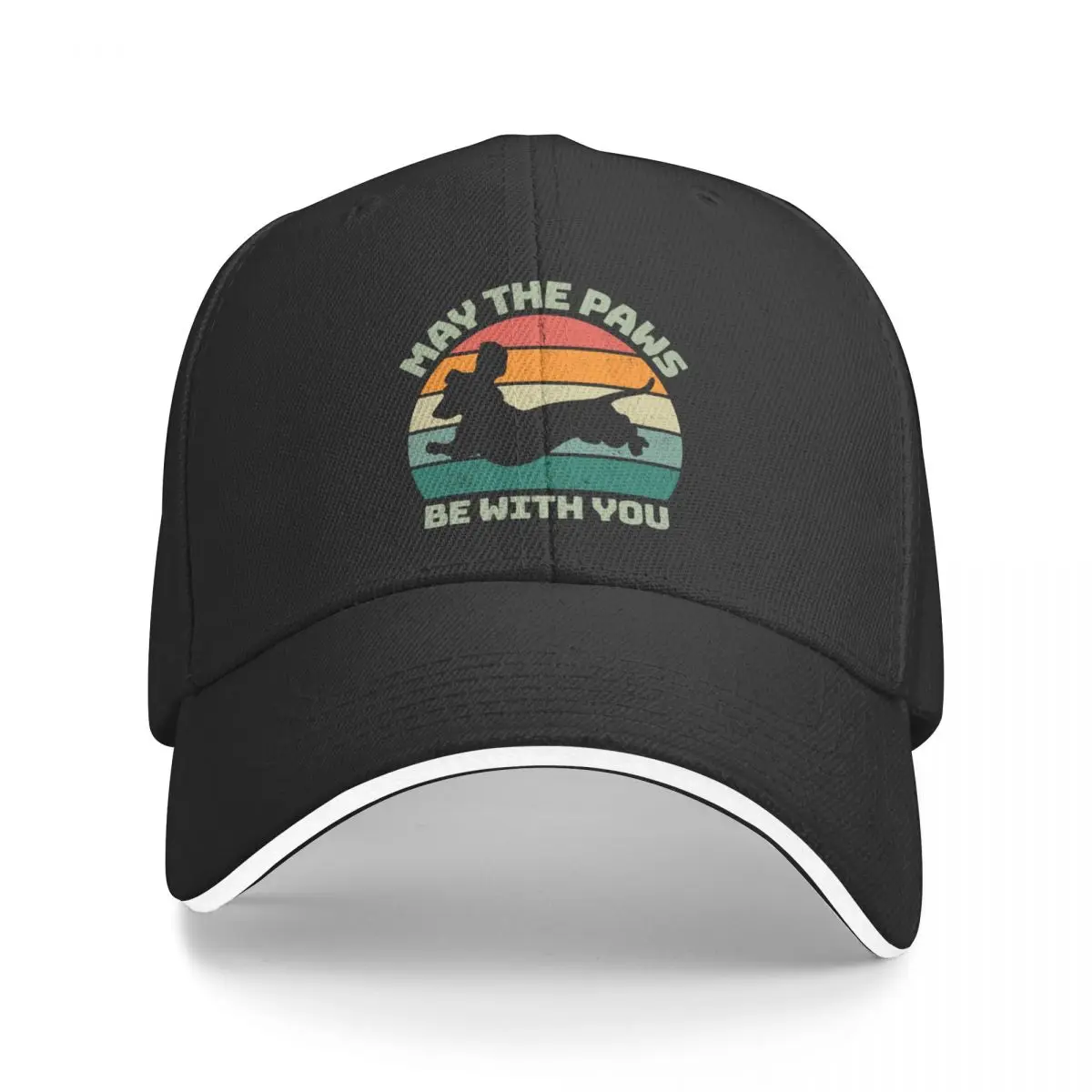 

May the Paws Be With You Parody (Dog Silhouette) Baseball Cap Kids Hat Christmas Hat Men's Women's