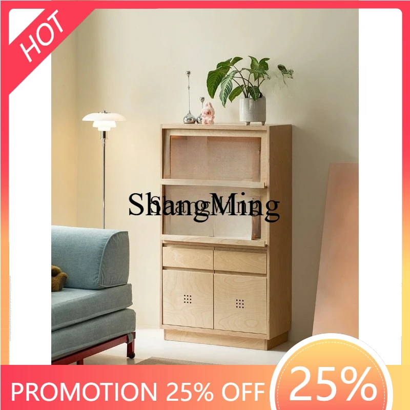 

SM New Simple Modern Cabinet Storage Living Room Wall Glass Figure Display Home Storage Cabinet