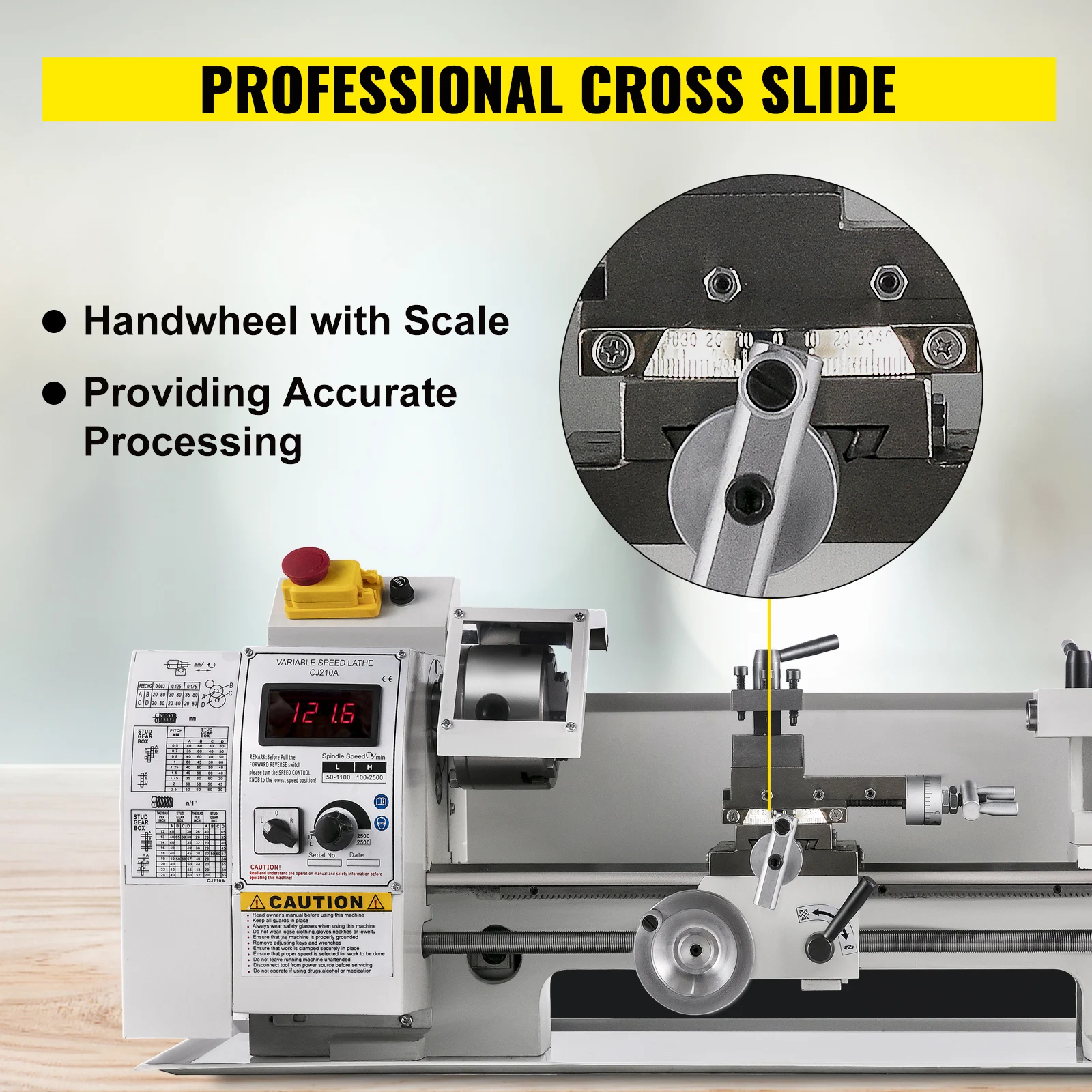 SIHAO Household Metal Milling Lathe 650W 8