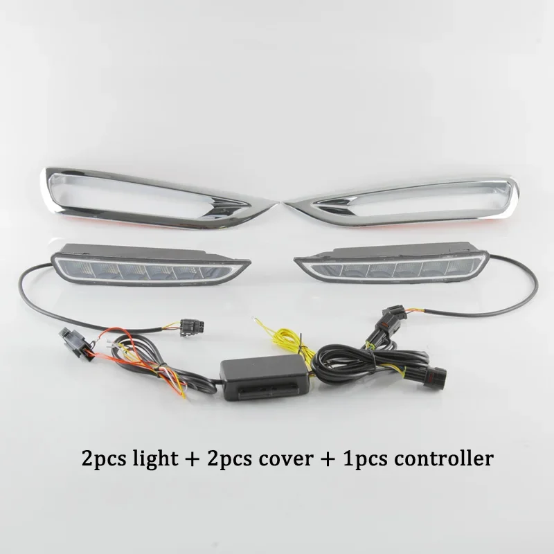 Car LED DRL 12V Daylights For Mazda6 Mazda 6 2008 2009 2010 Yellow Turn Signal Daytime Running Light Car Foglamp