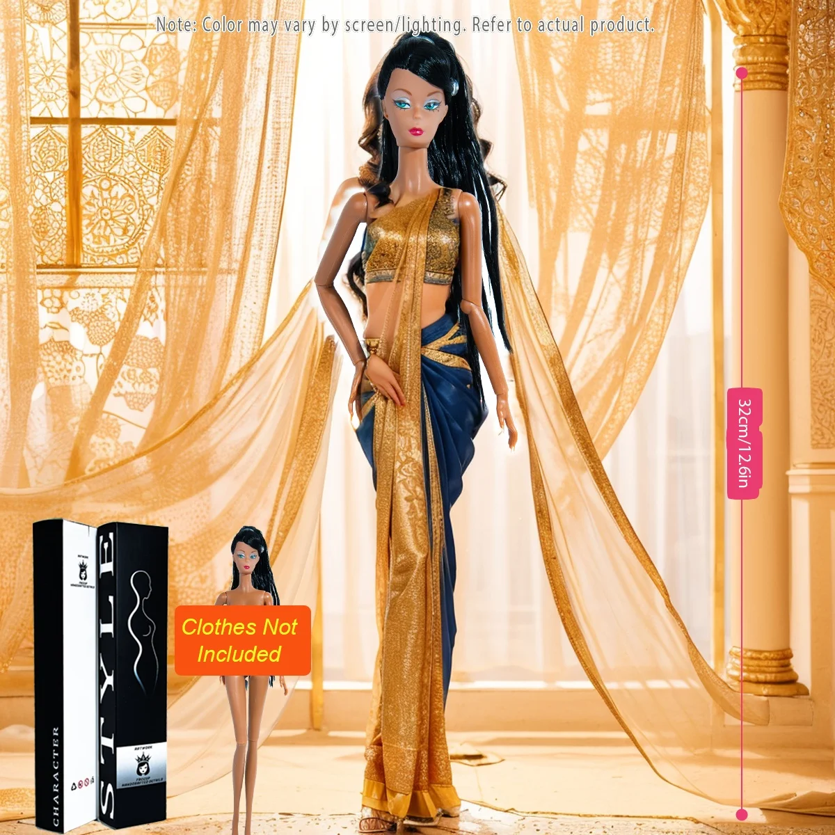 Gelenkige BJD-Puppe, 12 Gelenke im Maßstab 1:6, austauschbares Make-up-Premium-Ornament (keine Kleidung)