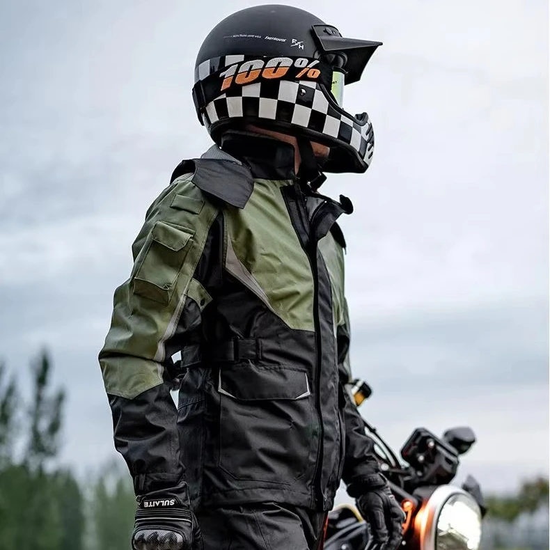 2025 Hot Selling Latest Design Motorbike Uniform High Quality Mens Long Lasting Motorcycle Raincoat Uniform