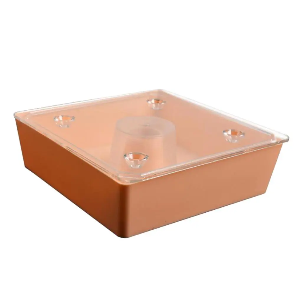 

Square Plastic Beehive Top Feeder Orange Water Feeder Beekeeping Tools for Bees Hive Summer Maintenance