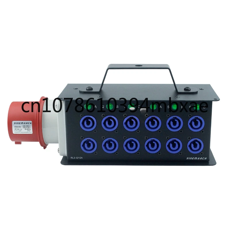 

12 Way 20A POWERCON Output Portable Distribution Box with Handle Dancing Table Lamp Power Supply