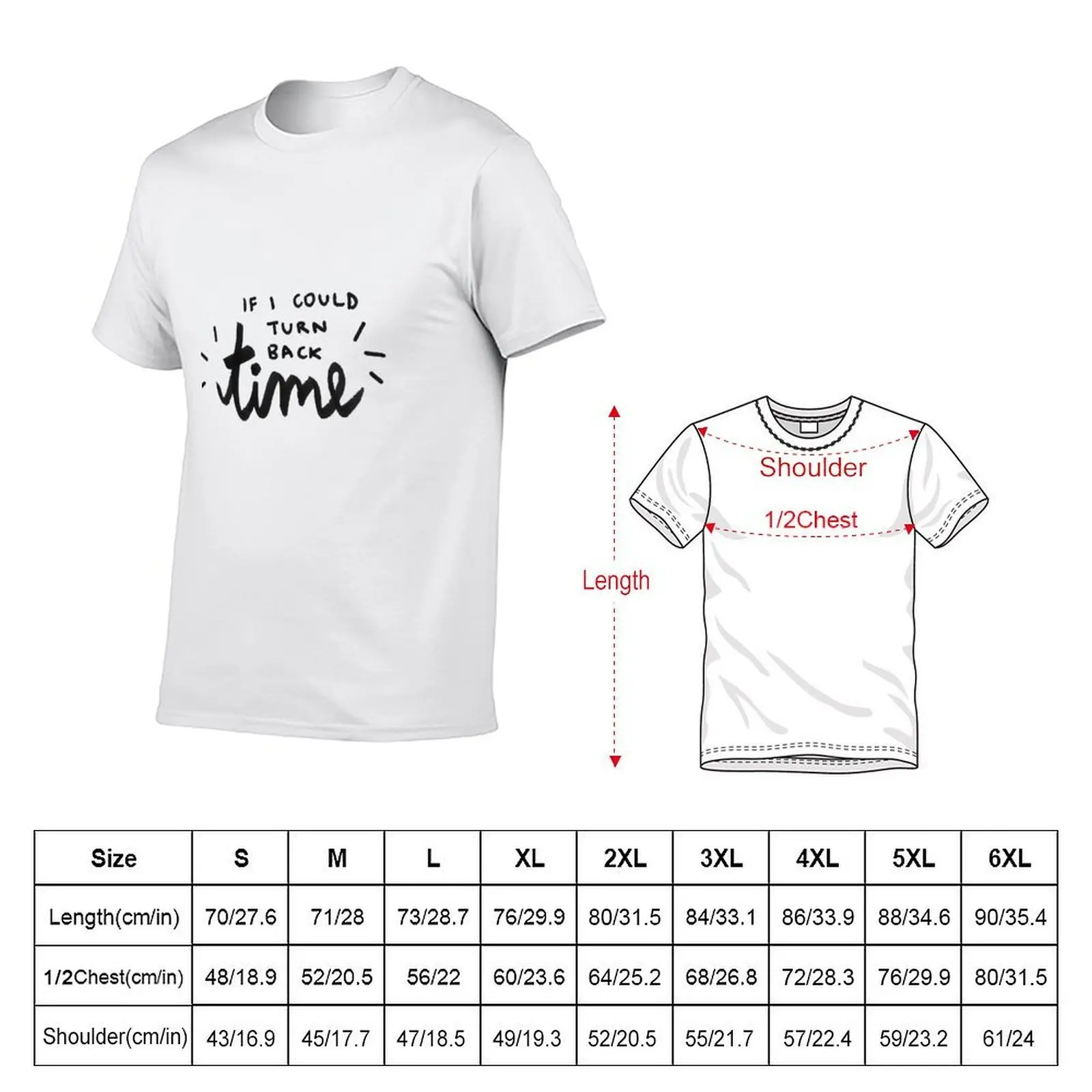 TURN BACK TIME T-Shirt summer tops topping mens t shirts