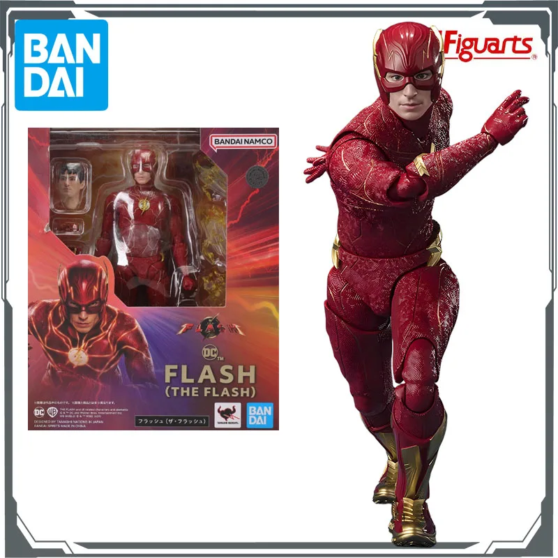 

BANDAI Original S.H.Figuarts The Flash 150mm Anime Action Figures Toys for Boys Christmas Gift Collectible Model Ornaments