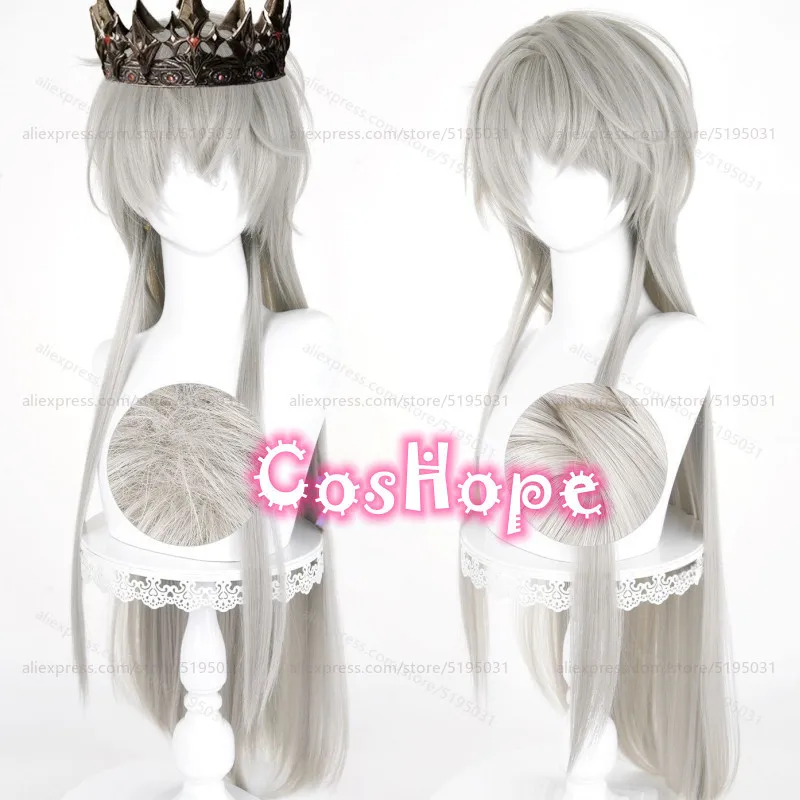 

Xavier Cosplay Wig 90cm Long Warm Gray Wig Anime Cosplay Wigs Heat Resistant Synthetic Wigs for Halloween Carnival Party Costume