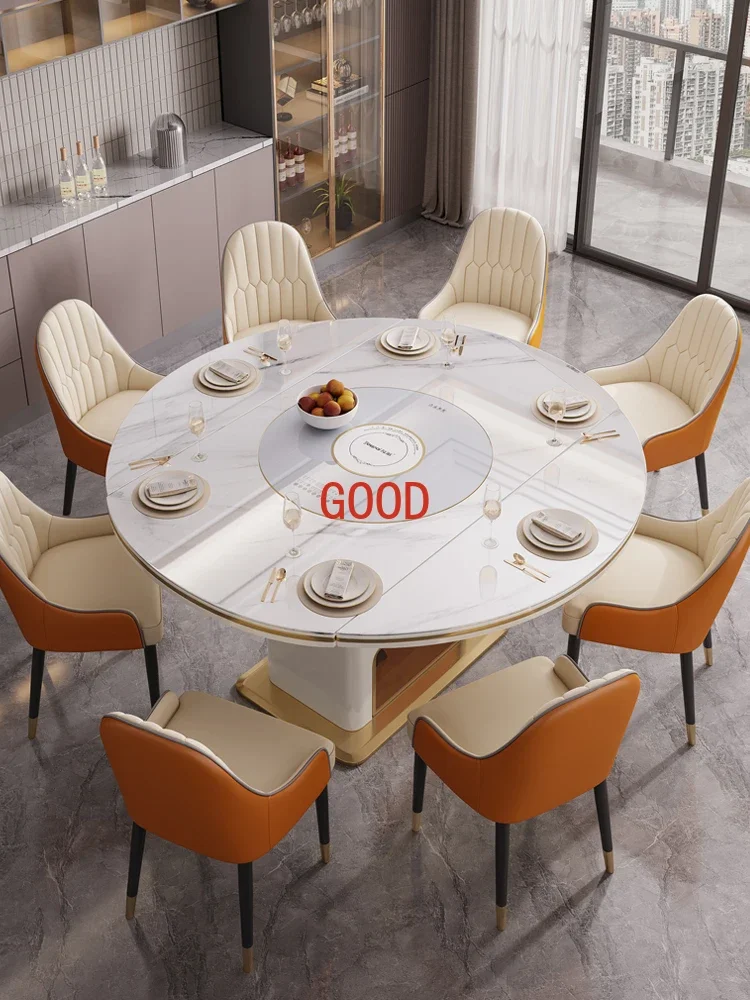 Многофункциональный складной круглый стол для небольшой квартиры, комбинация стола и стула с поворотным столом