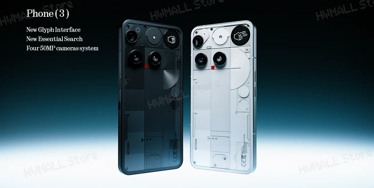 Nothing Phone (3) Smartphone Triple 50Mp Camera 6.67" 120Hz Amoled Display Snapdragon 8S Gen 4 3 Microphones Glyph Array