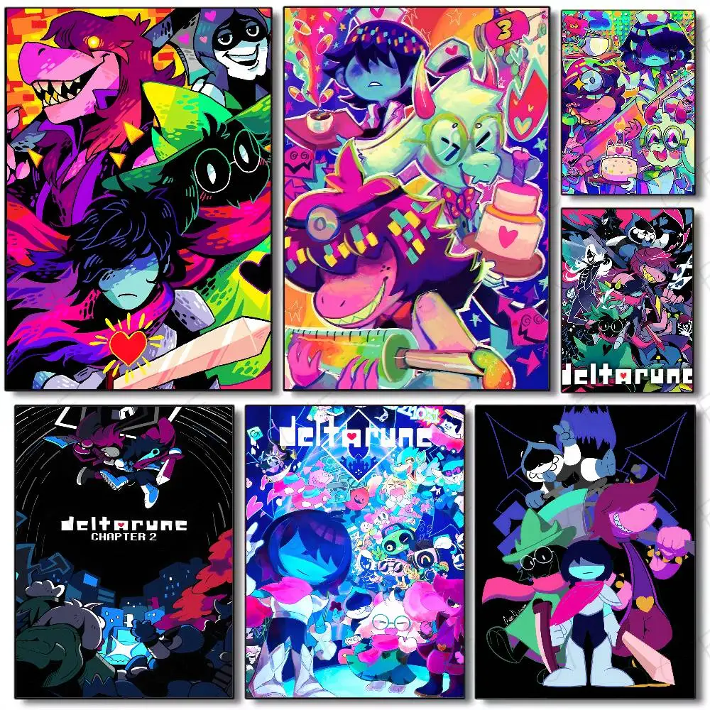 

Game D-Deltarunes Poster Wall Art Painting For Home Room Decoration Bedroom Wall Decor Canvases Waterproof Posters