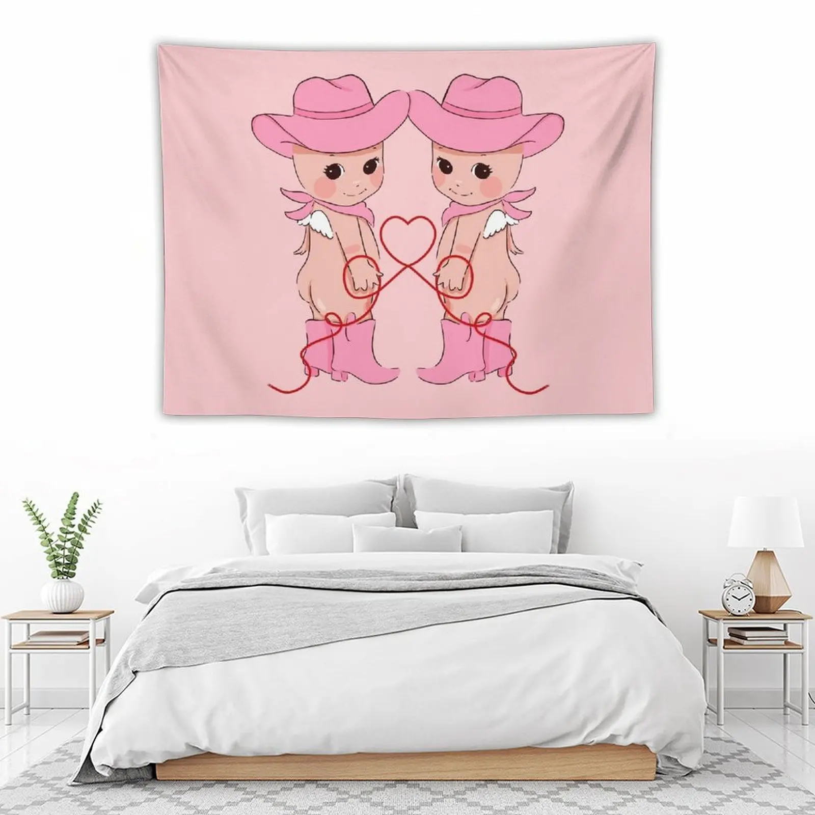 Cowgirl Cherubs permadani Pink Cowgirl dekorasi kamar Wallpaper gaya Korea di dinding permadani