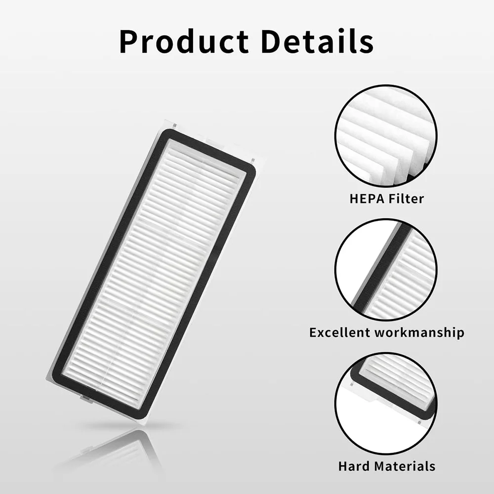 مرشح ل Roborock Q Revo Pro/Q Revo S/Q Revo Maxv/Q Revo Plus جهاز آلي لتنظيف الأتربة استبدال الملحقات مرشحات HEPA