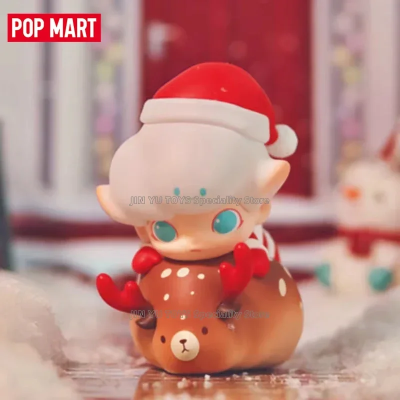 POP MART DIMOO Merry Christmas 2020 Series Blind Box Cute Anime Action Figure Cartoon Model Kid Toys New Year Gifts Guess Bag