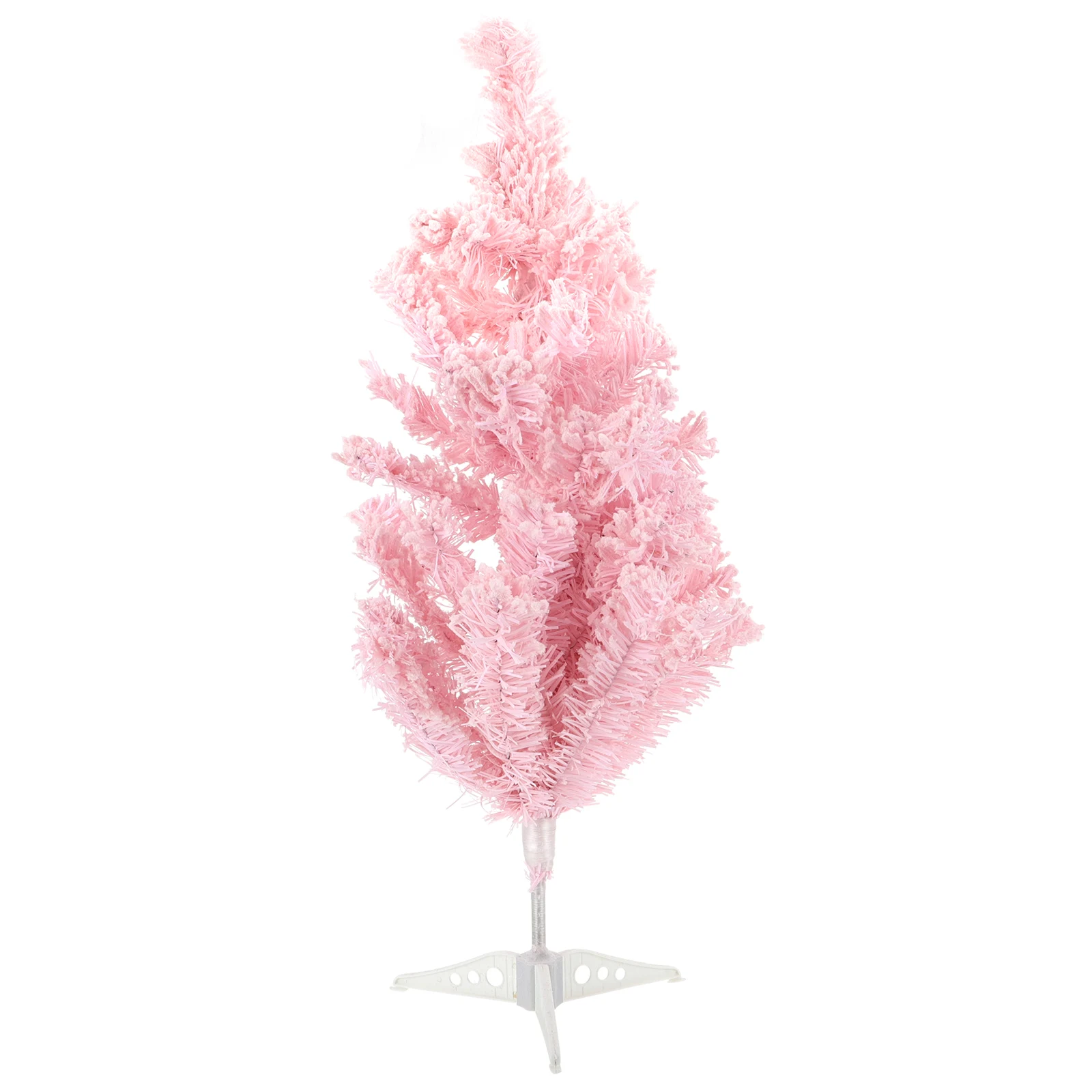 

Flocking Christmas Tree Mini Holiday Centerpiece Display Decoration Pink Xmas Tree Desktop Adornment Xmas Decor Tough Material