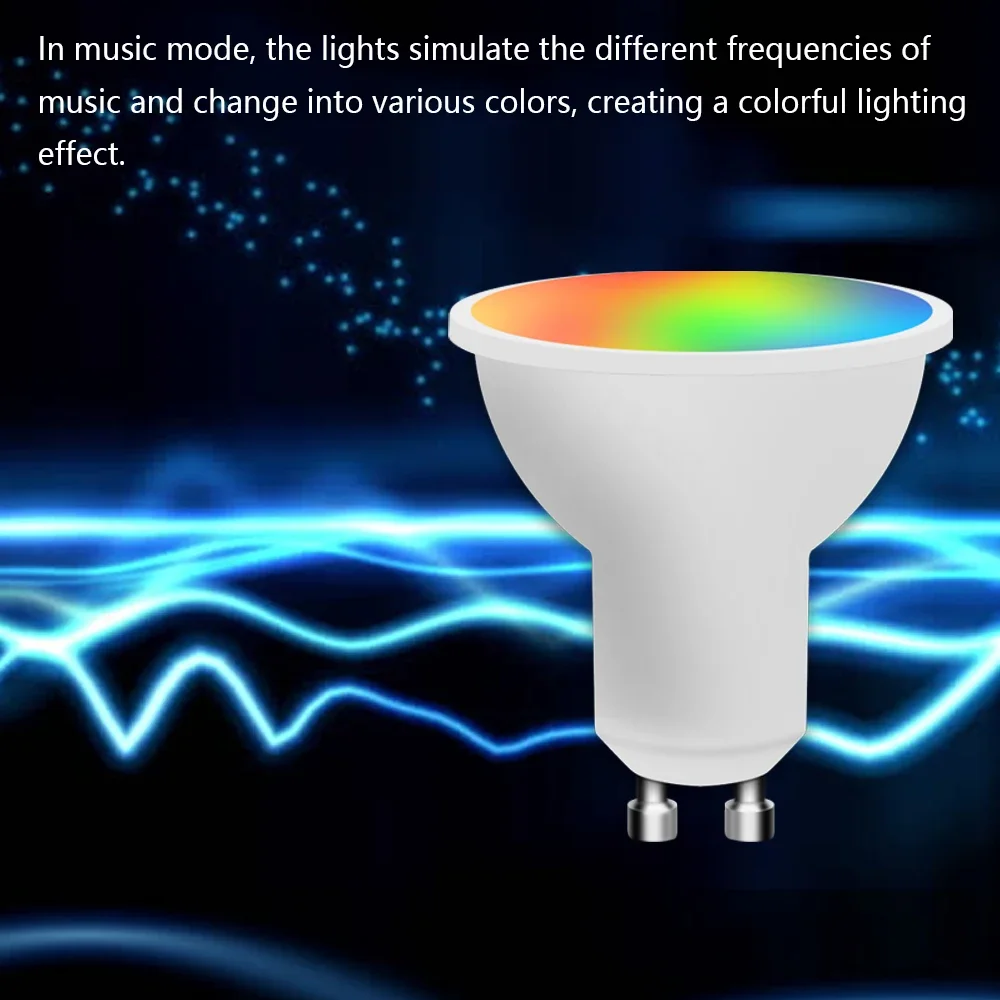 24-key remote control GU10 spotlight atmosphere light 16-color RGBLED multi-color bulb 85-265V home lighting dimmable
