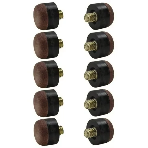 CUESOUL 10PCS/SET Screw on Tips for Billiard Cue Stick and Snooker Cue, 9mm,10mm,11mm,12mm,13mm , FREE SHIPPING