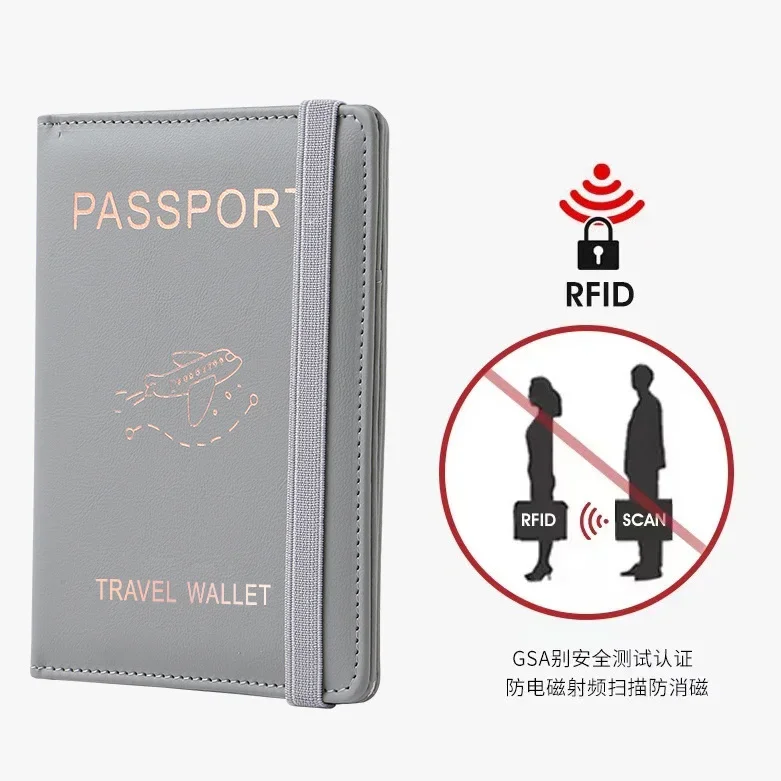 Copertine per passaporto RFID in pelle PU Accessori da viaggio ID Borsa per carte di credito bancarie Uomo Donna Passaporto Porta passaporto in pelle moda