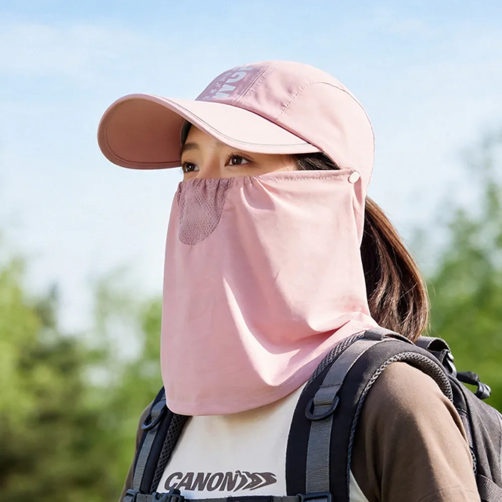 Wide-Brimmed Shawl Fisherman Hat Sunscreen Adjustable Sunshade Sun Hat Breathable Polyester Picking Tea Hat Jogging