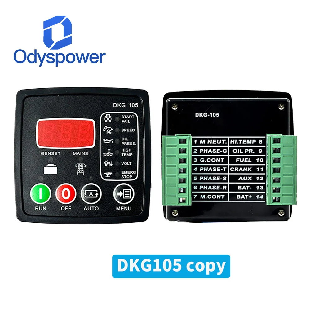 DKG‑105 Genset Controller Panel, Replacement Control Module Compatible with DATAKOM DKG105 for Diesel Generator Set Spare Parts