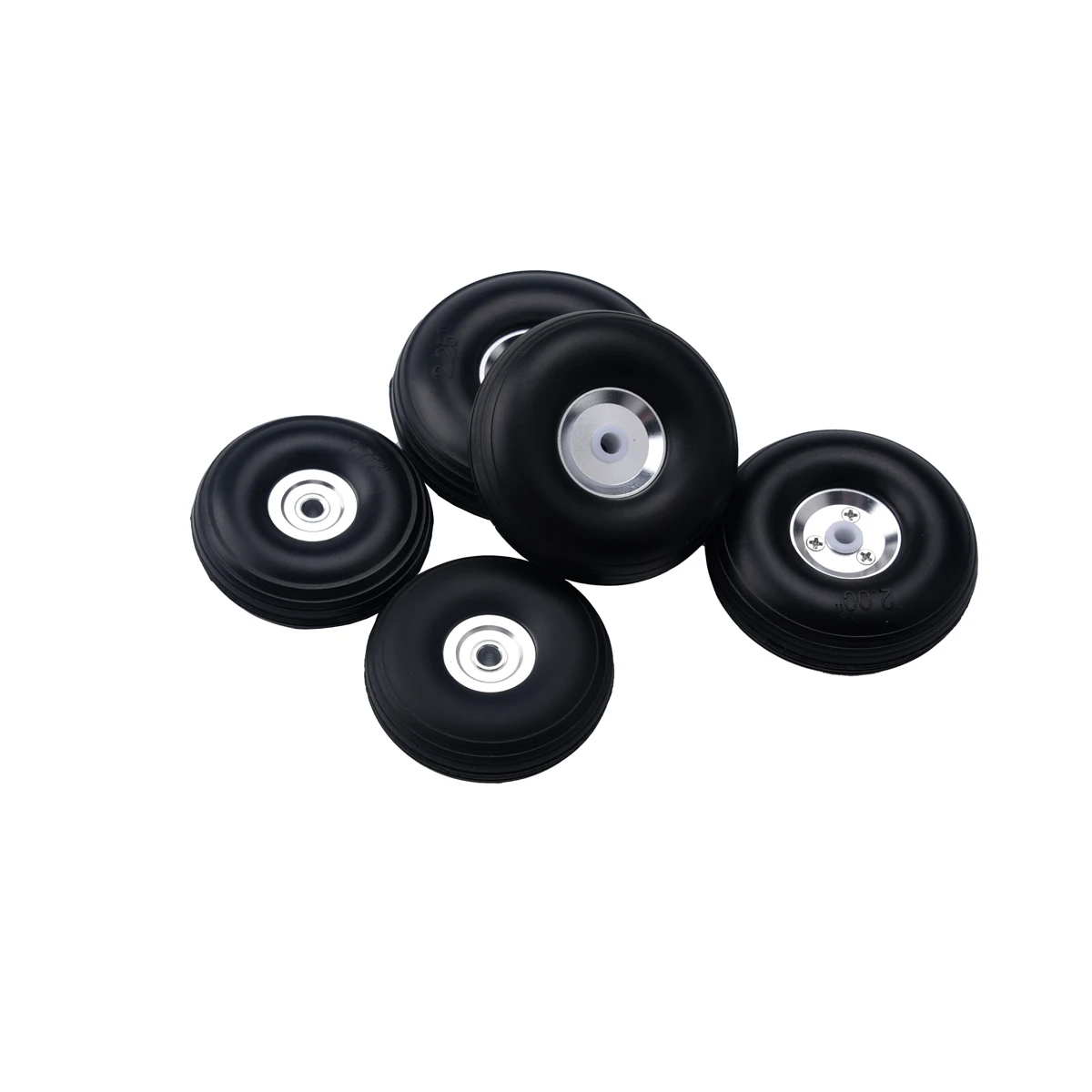 1 par de ruedas de PU con cubo de aleación de núcleo de aluminio 1 pulgada/1,25/1,5/1,75/2/2,25/2,5/2,75/3/3,25/3,5/3,75/4,5/5 \