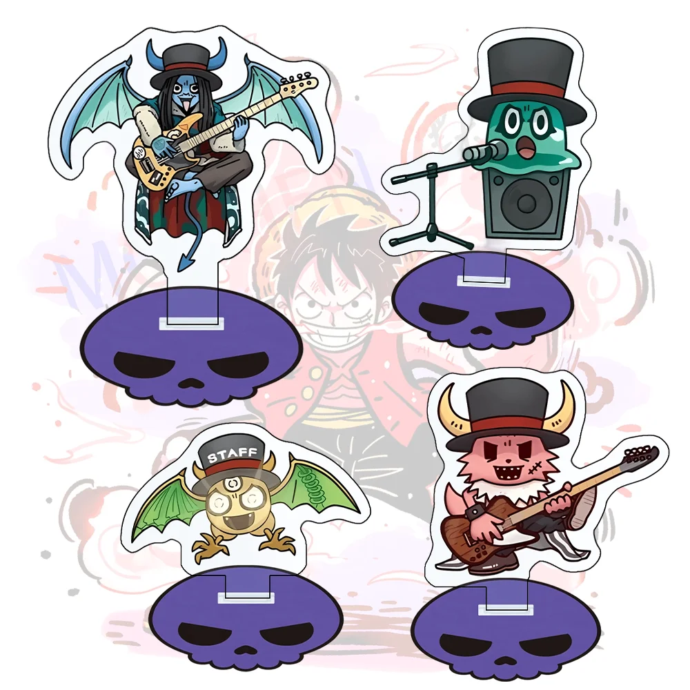 

Demon Bassist 10cm Acrylic Stand keychain Jinbe Fisher Tiger Cute Anime Style Desk Decor Collectible Graduation Gift