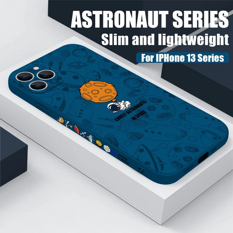 Cute Astronaut Planet Phone Case For iPhone 13 17 Air 12 11 15 14