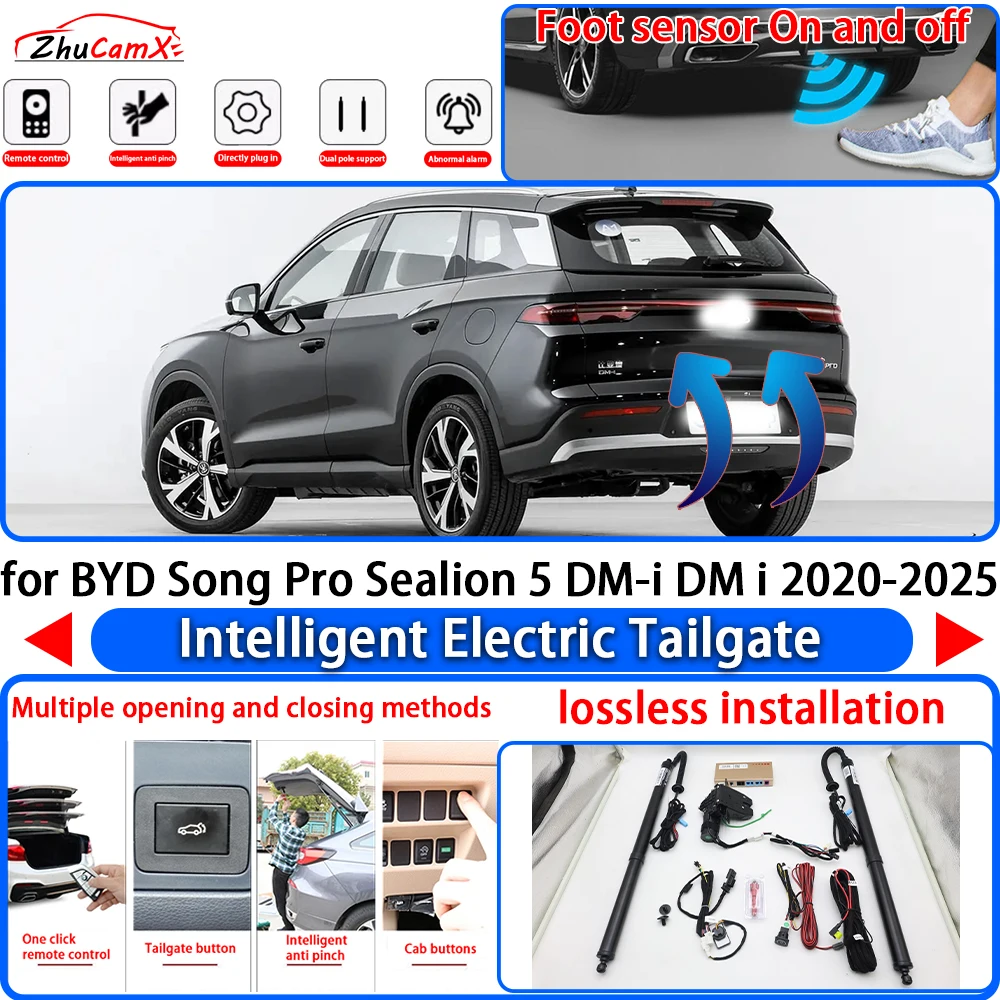 ZhuCamX for BYD Song Pro Sealion 5 DM-i DM i 2020-2025 OEM Power Liftgate Trunk Electric Suction Tailgate Tail Gate Lift Strut