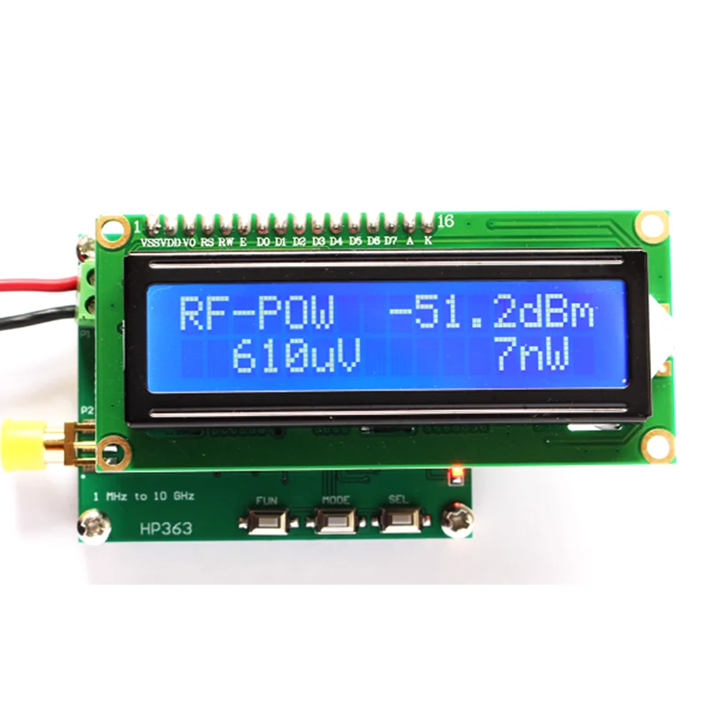 RF power meter 1MHz~10GHz -50~0dBm power meter can set RF power attenuation value