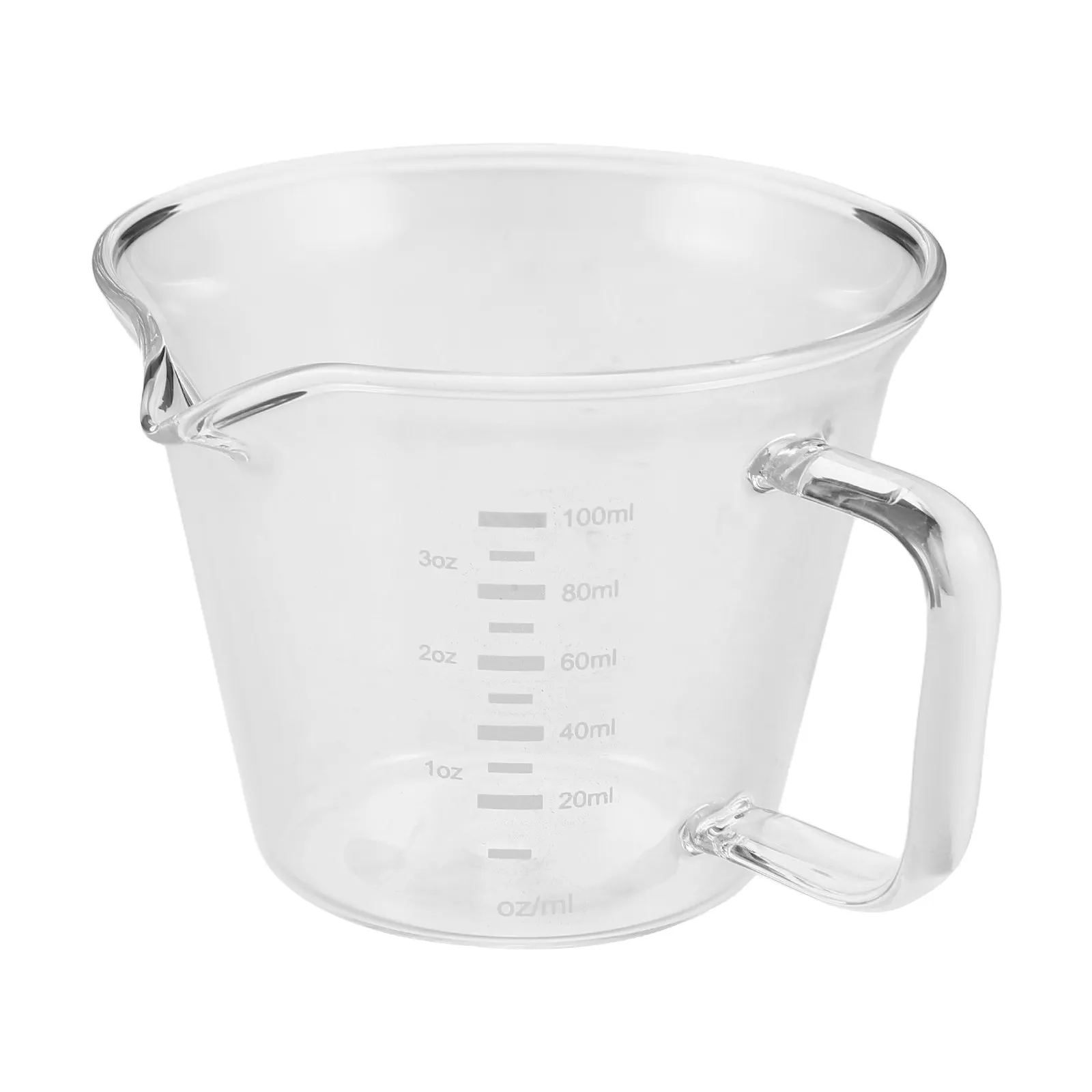 copo-medidor-de-espresso-de-vidro-transparente-de-100-ml-com-escala-graduada-cabo-ergonomico-e-borda-lisa-para-preparacao-de-cafe-e-espuma-de-leite