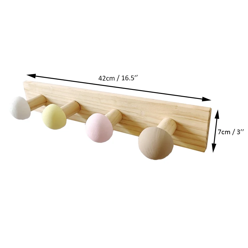 Kids Coat Rack Children\'s Room Rack Wall Decorations Modern Wood Clothes Towels Jacket Hooks Hat Hanger Nursery Room Home Decor