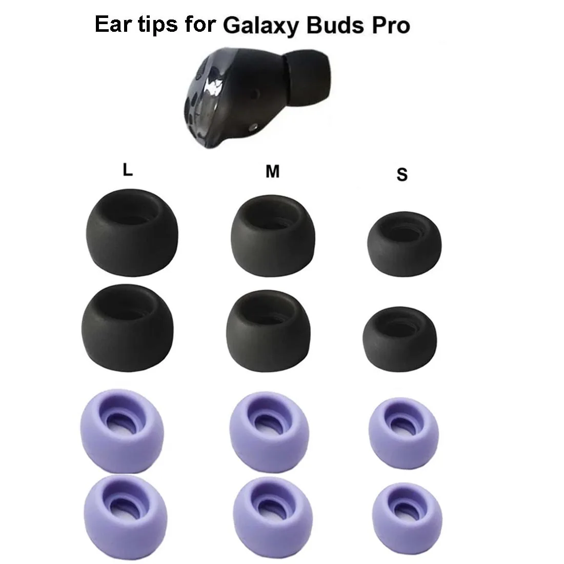 Auriculares de silicona para Samsung Galaxy buds 2 pro, 3 pares