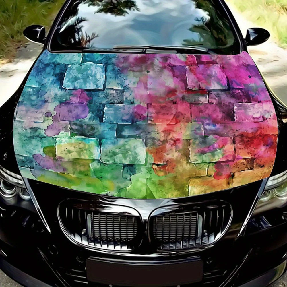 

Colorful pattern car vinyl wraps, car hood vinyl personalized sticker