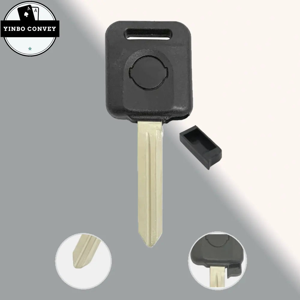 YINBO - Car Key Shell Transponder Key Case con Uncut NSN14 Key Blade ID46 4 d60 Chip per Nissan Tiida Sentra Juke Altima