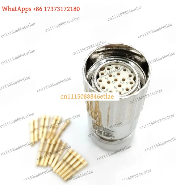 k3 Universal M23 Straight 17 Pin Encoder Connector Plug Female Male Crimp Sensor Cable Spare Parts 1PC