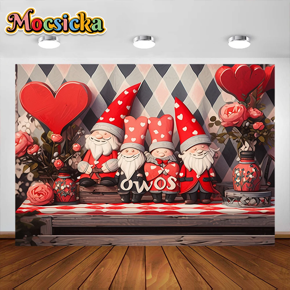 Valentine's Day Photography Background Sweetheart's Dwarf Party Decoration Family Couple Portrait Backdrop Studio Banner Props