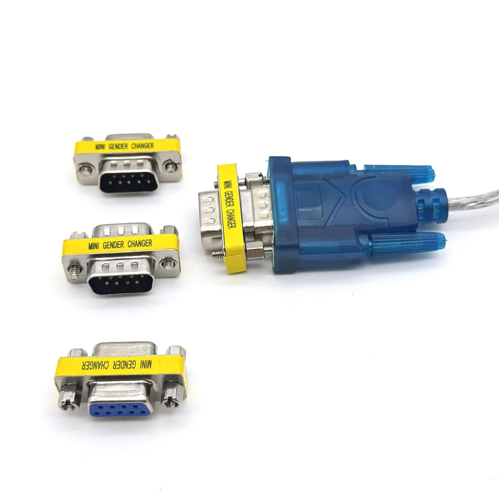 

DB Rs232 9Pin VGA Female To Female/Male To Male/Female Serial Port Com Connector Mini Gender Changer Adapter Null Modem