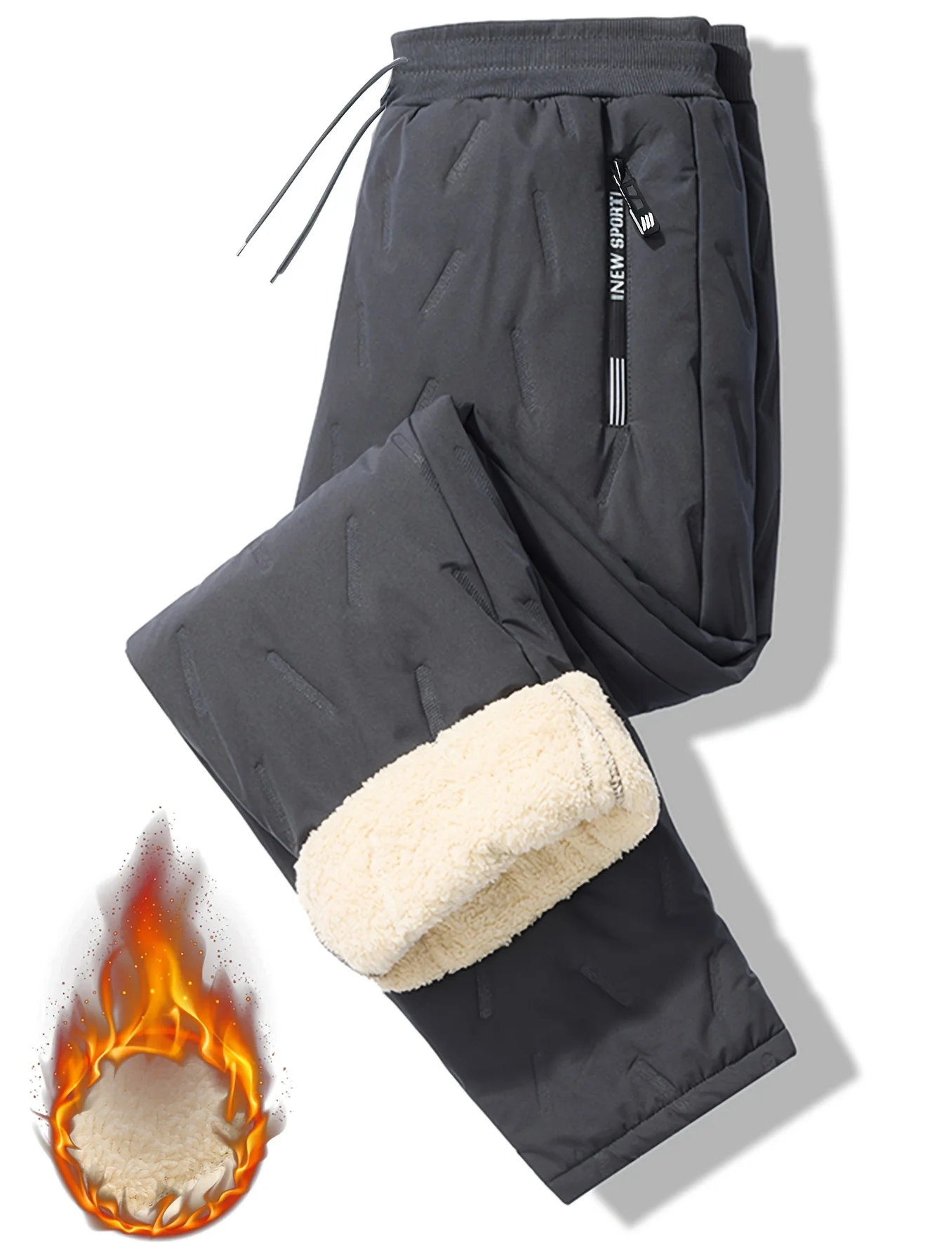 Winter Herren Warme Sporthosen Schwarze Cargohosen für Männer Trainingshosen Kleidung mit vielen koreanischen Bewertungen Slacks Arbeitskleidung – Detail 2