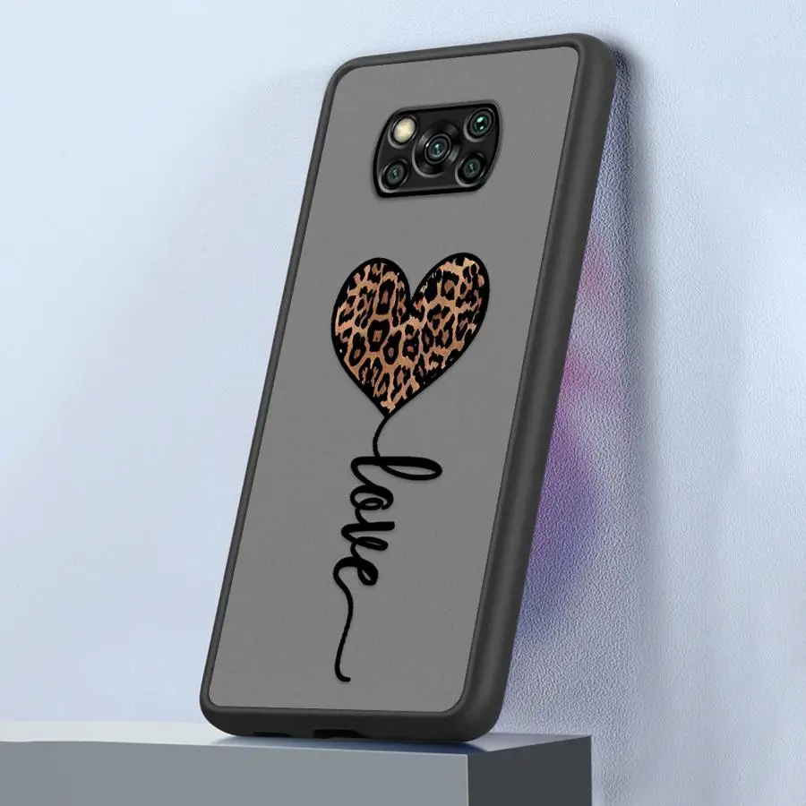 Leopard Print Phone Case for Xiaomi Poco X5 X3 NFC X3 X4 Pro X4NFC Soft Cover 