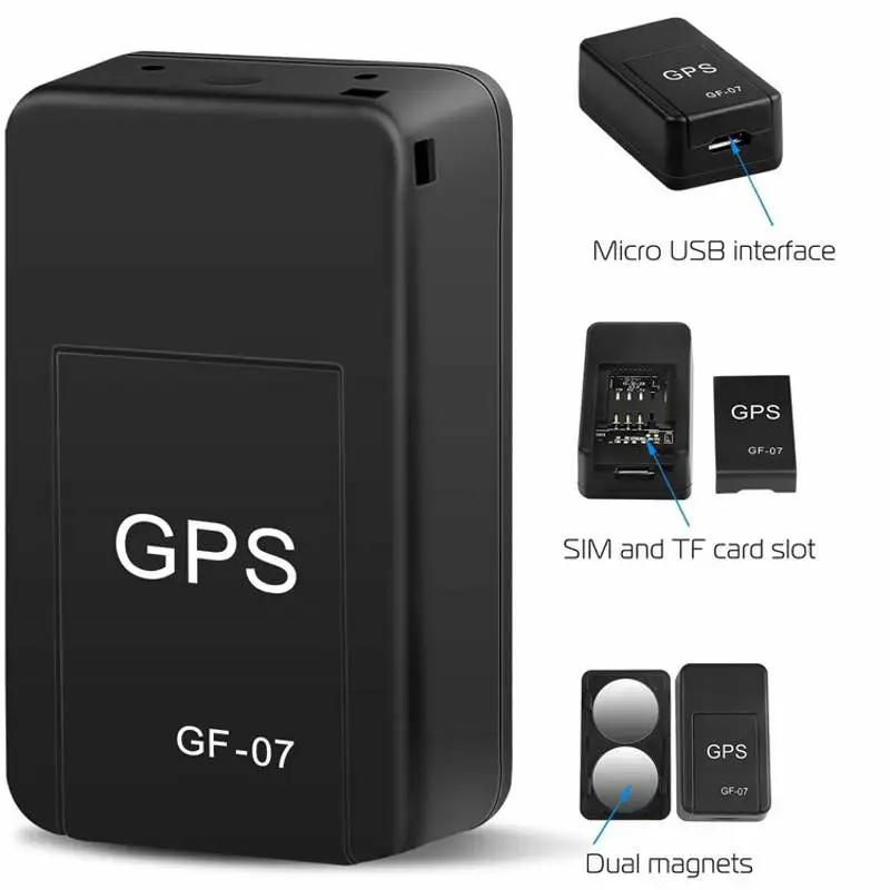 Mini rastreador GPS GF-07, montaje magnético, coche, motocicleta, camión, seguimiento en tiempo Real, localizador antipérdida, posicionador SIM, rastreadores portátiles