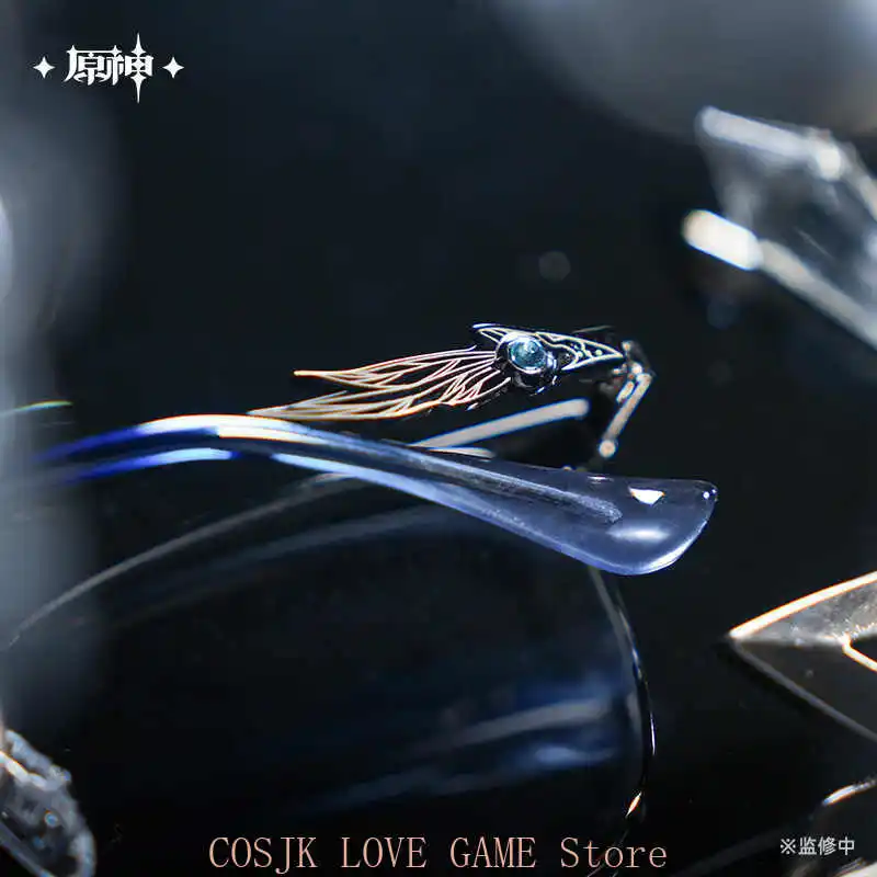 Mihoyo Game Genshin Impact Original II Capitano II Dottore Pantalone نظارات هدية صندوق تأثيري حلي أنيمي هدية مزخرفة