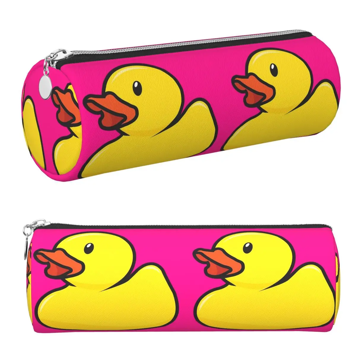 Rubber Duck In Hot Pink Federmäppchen, Federtasche, zylindrische Stiftbox, Federtasche für Kinder, Schule
