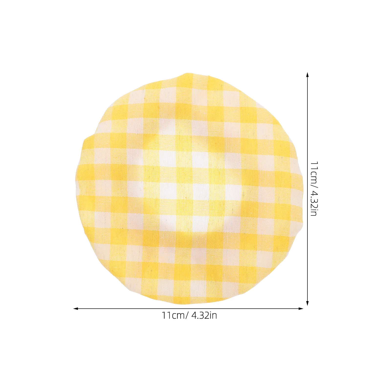 2Pcs Yellow Checkered Cotton Cloth Jar Covers for Sourdough Starter Fermentation Bread Proofing Cheese Making Reusable Elastic